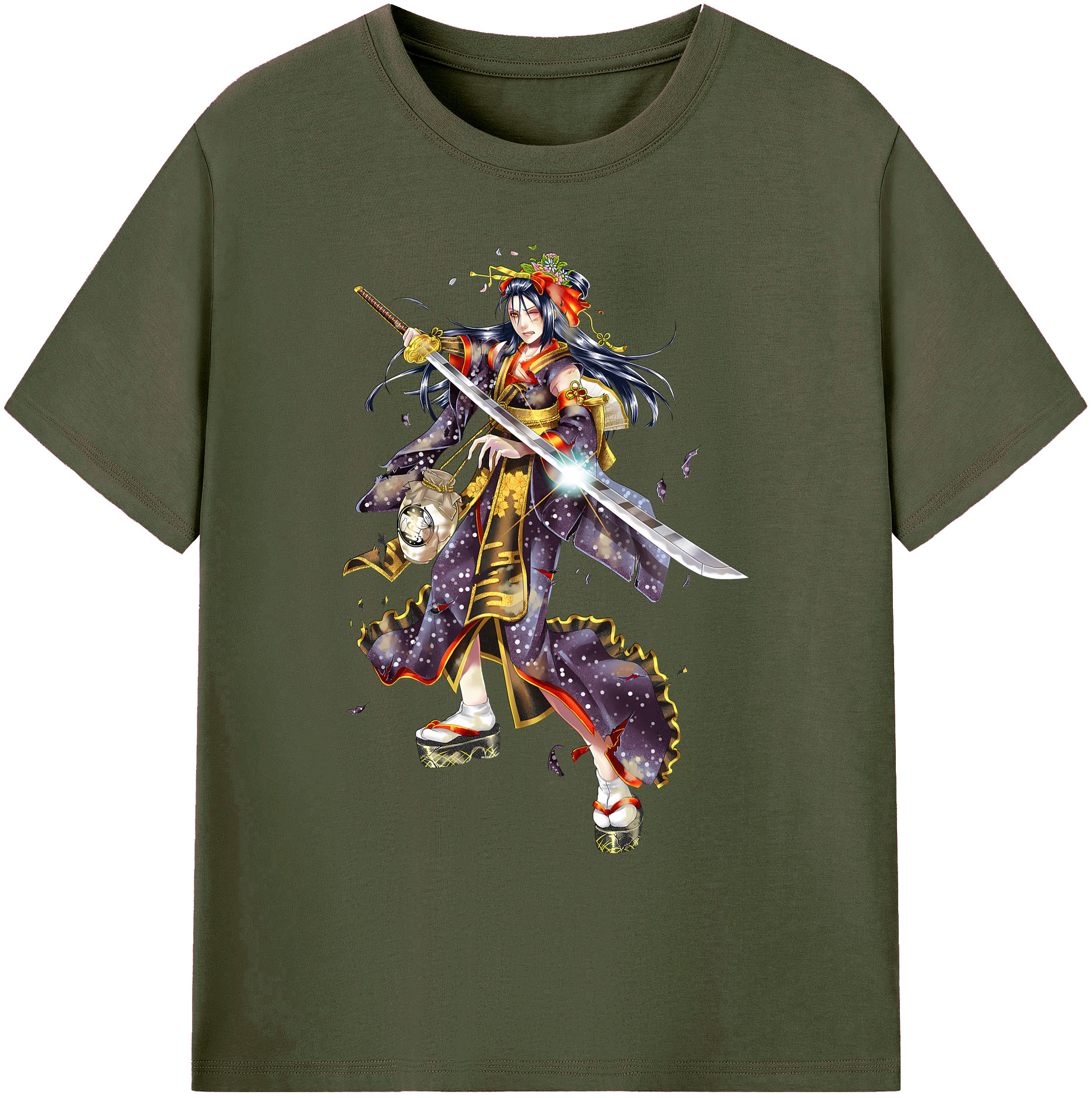 （画像用） 刀剣乱舞 Touken Ranbu 綿100％ メンズ半袖Tシャツ｜肌触りやわらか＆通気性